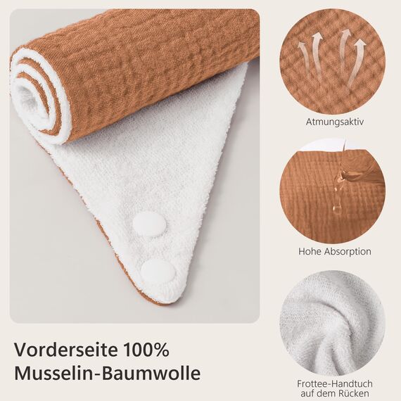 Bearmoss Lätzchen Baby Dreieckstuch Baby Musselin Halstuch Baby für Junge und Mädchen,100% Baumwolle Halstuch Baby Verstellbare 8 Stück (Brauner Aufdruck)