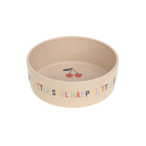 LÄSSIG Kindergeschirr Set (Teller, Becher, Schälchen, Löffel) ohne Melamin, BPA-frei, für Spülmaschine und Mikrowelle/Dish Set Happy Fruits Cherry