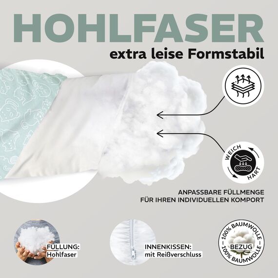 sei Design XXL Stillkissen 190x35 ergonomisch. Schwangerschaftskissen Seitenschläferkissen Komfortkissen Erwachsene. Abnehmbarer Stillkissen-Bezug aus 100% Baumwolle. Pregnancy Pillow Baby
