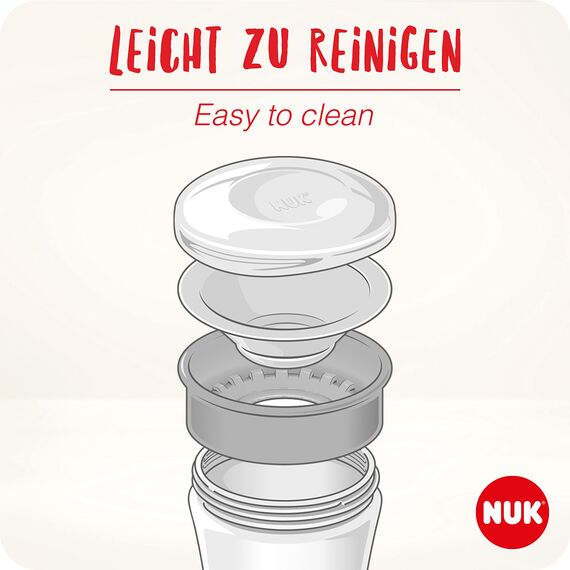 NUK Magic Cup Ersatz-Silikondichtscheibe, verhindert Kleckern und Verschütten, BPA-frei, ab 8 Monaten, weiß (Packung mit 2)