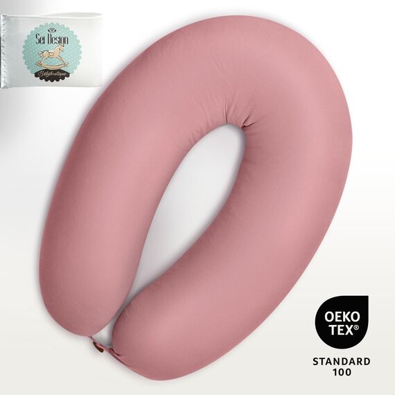 sei Design Stillkissen 190×30 cm – ergonomisch Zertifiziert & waschbar – mit Faserbällchenfüllung & Premium-Jersey-Bezug – weich, formstabil & leise – ideal für Schwangerschaft & Stillzeit
