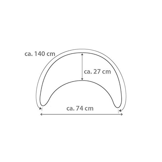Theraline Plüschmond Stillkissen, Kopfkissen und Nackenkissen mit Perlen, ergonomisches Kissen zum Stillen, Schlafen und Lesen, Stillmond mit Plüsch, Mondkissen waschbar bis 40°C (Taupe)