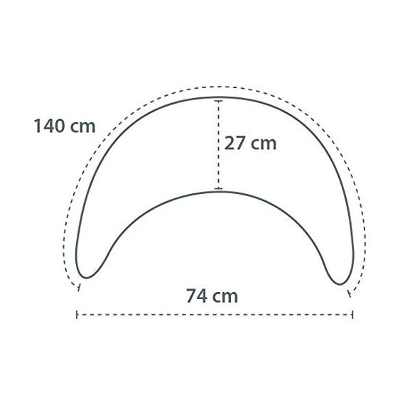 Theraline Plüschmond Stillkissen, Kopfkissen und Nackenkissen mit Perlen, ergonomisches Kissen zum Stillen, Schlafen und Lesen, Stillmond mit Plüsch, Mondkissen waschbar bis 40°C (Bernstein)