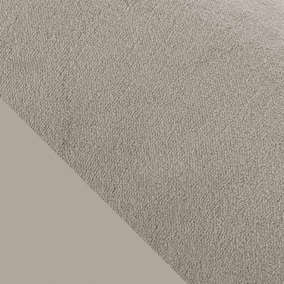 Theraline Plüschmond Stillkissen, Kopfkissen und Nackenkissen mit Perlen, ergonomisches Kissen zum Stillen, Schlafen und Lesen, Stillmond mit Plüsch, Mondkissen waschbar bis 40°C (Taupe)