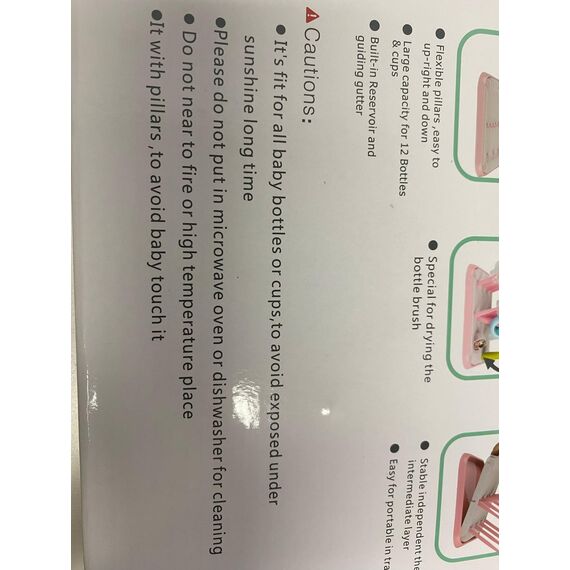 Vicloon Trockenständer für Babyflaschen mit Abtropfschale, BPA-frei, Zubehör zum Trocknen von Saugern, Bechern und Zubehör (Faltmodell)