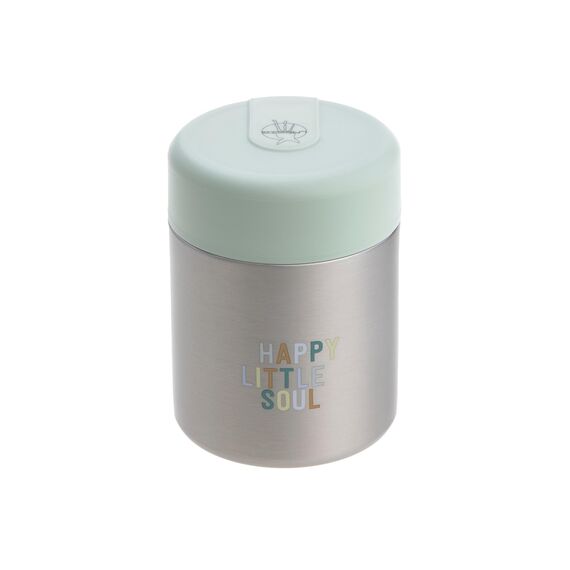 LÄSSIG Baby Kinder Thermo Warmhaltebox Brei Snacks auslaufsicher Edelstahl 315 ml/Food Jar Happy Fruits Lemon