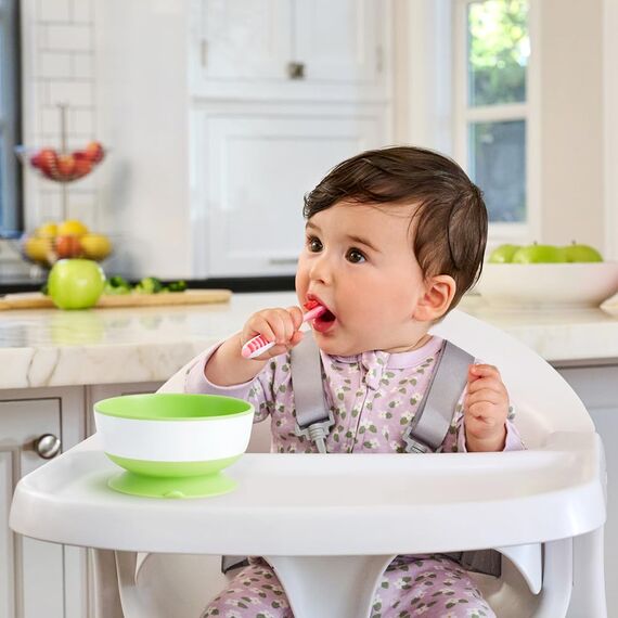 Munchkin Gentle Dip Mehrstufige Erste Löffel | Beikostlöffel für Babys ab 4 Monaten | Ideal für Babygeführte Beikost (BLW) | Ergonomisches Design | BPA-frei | Rosa & Lila | 3er-Pack