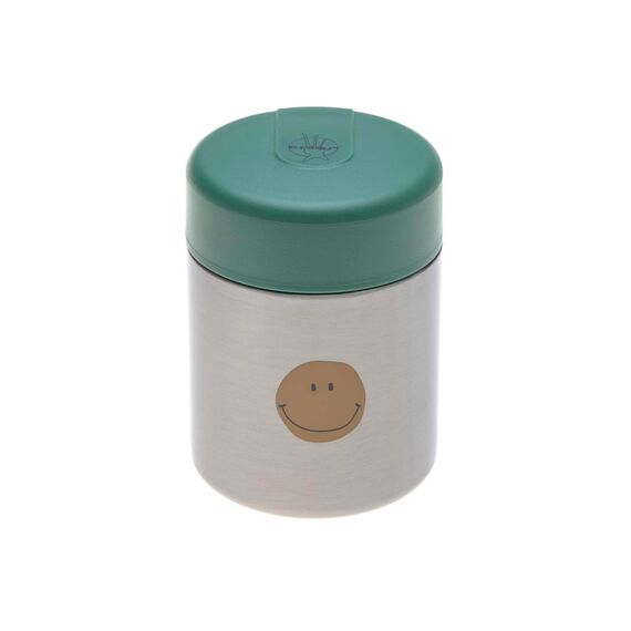 LÄSSIG Baby Kinder Thermo Warmhaltebox Brei Snacks auslaufsicher Edelstahl 315 ml/Food Jar Happy Rascals Smile
