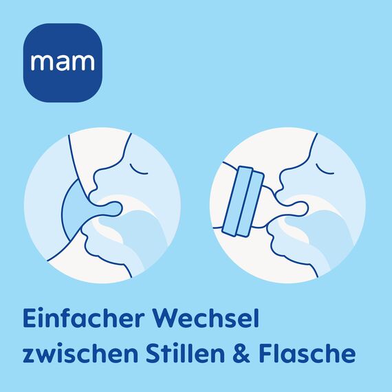 MAM Easy Active Babyflasche | 4+ Monate | Stillfreundliche Milchflasche | Trinkflasche für Babys mit Sauger Größe 2 aus SkinSoft Silikon | 330 ml | Tiger
