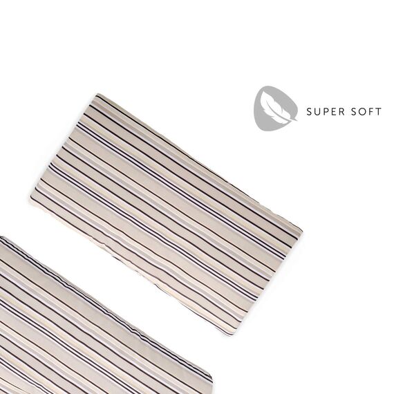 hauck Sitzkissen Kompatibel mit Alpha+, Beta+ und Arketa Holzhochstuhl Highchair Pad Deluxe, Einfache Befestigung mit Klettverschluss, Maschinenwaschbar (Multicolor Beige)