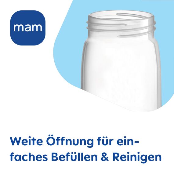 MAM Easy Active Babyflasche | 4+ Monate | Stillfreundliche Milchflasche | Trinkflasche für Babys mit Sauger Größe 2 aus SkinSoft Silikon | 330 ml | Fuchs