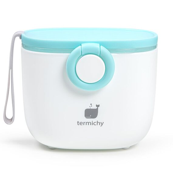 Termichy Milchpulver Portionierer, Milchpulver-Spender, 250g luftdichter tragbarer Milchpulver-Behälter für Reisen, mit Schaber und Löffel(Baby Blau,1 Stück)