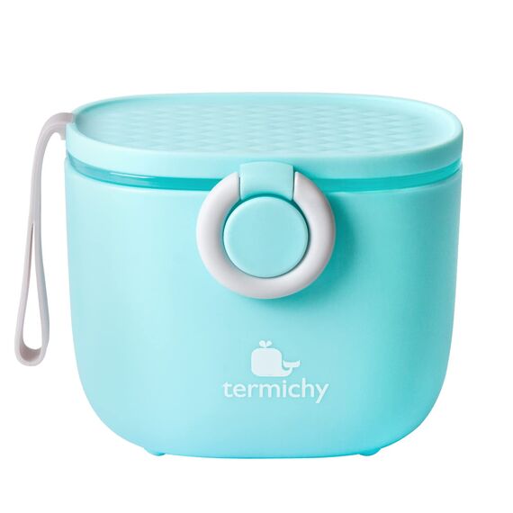 Milchpulver Portionierer, Termichy Milchpulver-Spender, 250g luftdichter tragbarer Milchpulver-Behälter für Reisen, mit Schaber und Löffel (Blau,1 Stück)