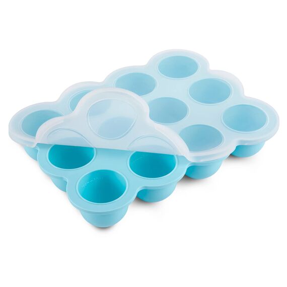 Aufbewahrung von Babynahrung aus Silikon,12 x 45ml Babynahrung Einfrieren Behälte aus mit Silikon Deckel,BPA-frei,Perfekt für Hausgemachte Babynahrung, Gemüse, Eiswürfeln,Fruchtpüree und Muttermilch