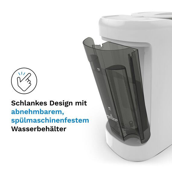 Baby Brezza Formula Pro Advanced – Automatischer Flaschenzubereiter – Mischt Milchpulver & Wasser perfekt – Mit 2 Milchpulvertrichtern (1 im Gerät, 1 extra) – 3 Temperaturen – BPA-frei – Weiß