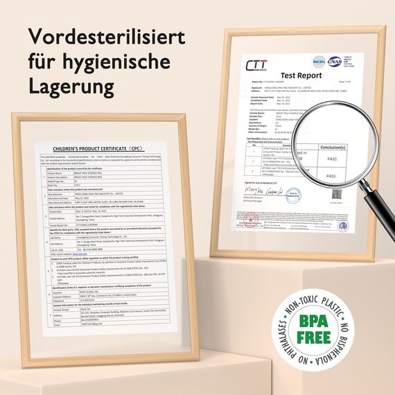 Momcozy Muttermilch-Aufbewahrungsbeutel, 200 Stück, Vorteilspack, Temp-Sensing Verfärbung, Milchaufbewahrungsbeutel zum Stillen, vorsterilisiert, hygienisch doppelt versiegelt, zum Einfrieren, 180 ml