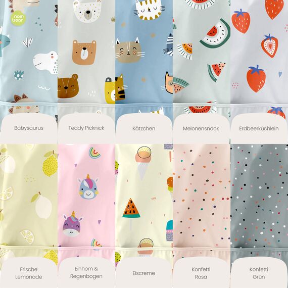 Nombear Baby Lätzchen mit Ärmeln für BLW (6 bis 24 Monate), 1 Packung - Wasserdichtes Ärmellätzchen Alternative zu Silikonlätzchen, Ganzkörper Lätzchen Baby, Babylatz Beikost Zubehör