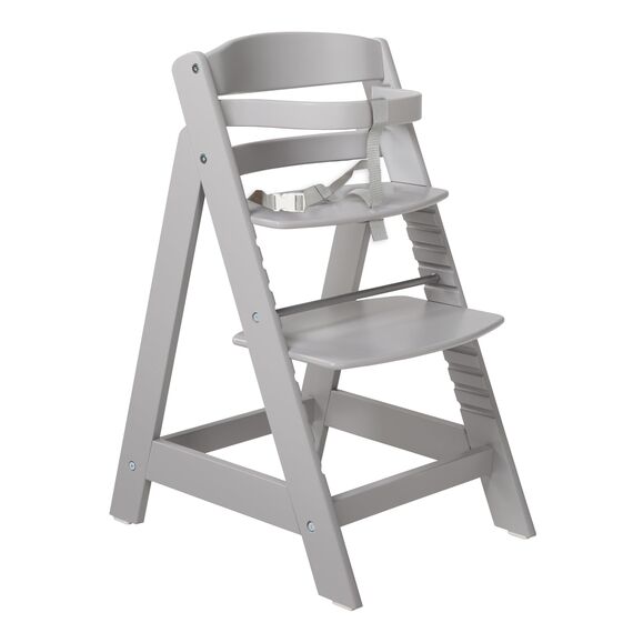 roba Treppenhochstuhl Sit Up III - Mitwachsender Baby Hochstuhl - ab 6 Monaten - Kinderhochstuhl aus Holz taupe - Stuhl bis 50 kg belastbar, 1 Stück (1er Pack)