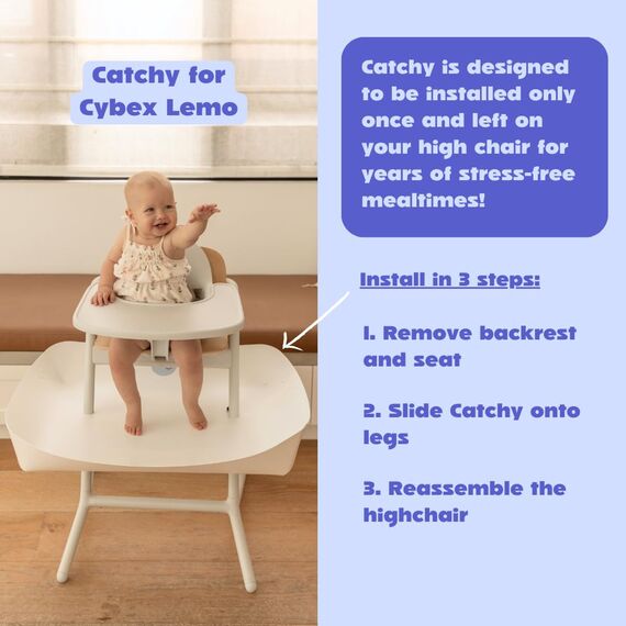 CATCHY Auffangschale - Zubehör für den Cybex Lemo Hochstuhl - Food Catcher für Krümel und Kleckereien - für Baby- und Kinderhochstühle (Hochstuhl separat erhältlich)