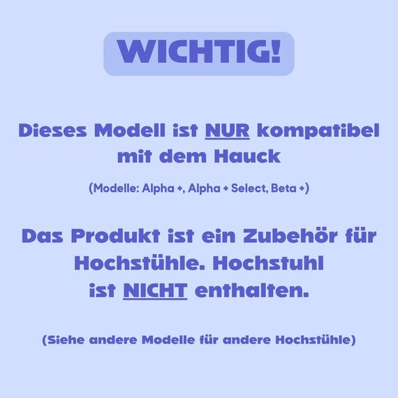 CATCHY Auffangschale - Zubehör für den Hauck Alpha+ & Hauck Beta+ Hochstuhl - Food Catcher für Krümel und Kleckereien - für Baby- und Kinderhochstühle (Hochstuhl separat erhältlich)
