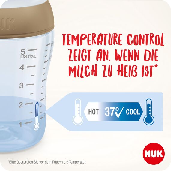 NUK Perfect Match Complete Feeding Set | Ab 0 Monate | Vario Express-Sterilisator, 4 Babyflaschen, Flaschenwärmer, Flaschenbürste und mehr | Regenbogen | 8 Stück
