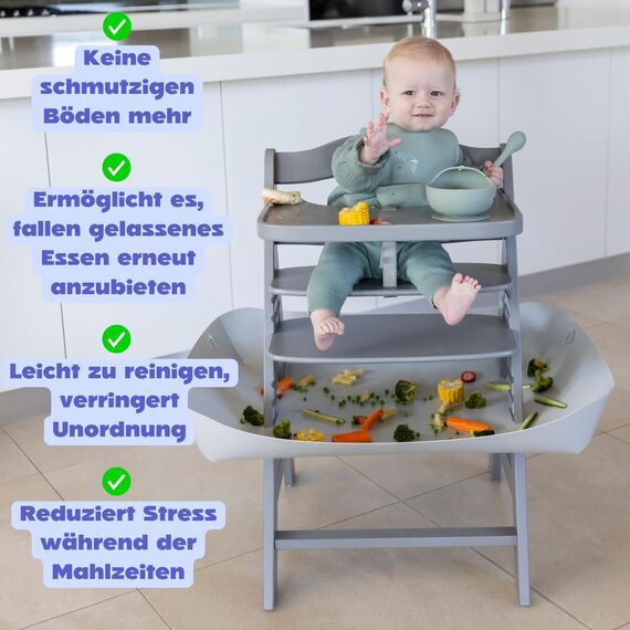 CATCHY Auffangschale - Zubehör für den Hauck Alpha+ & Hauck Beta+ Hochstuhl - Food Catcher für Krümel und Kleckereien - für Baby- und Kinderhochstühle (Hochstuhl separat erhältlich)