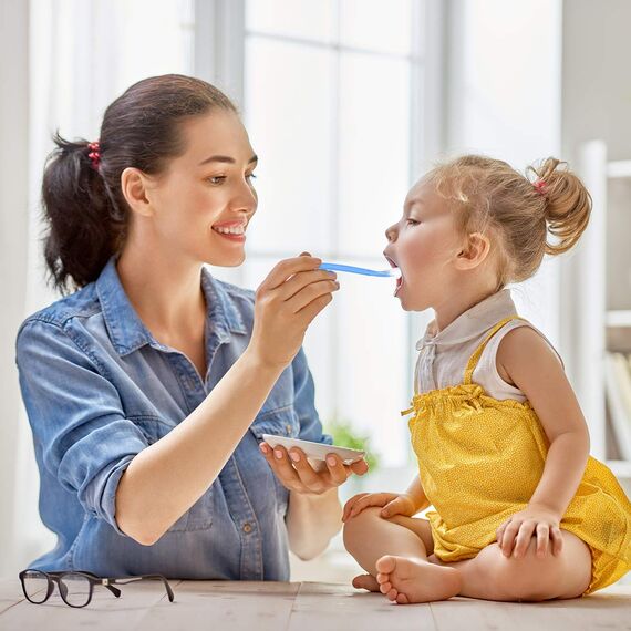 Vicloon Babylöffel, 5 Stück Baby Fütterlöffel aus Extra Weich Silikon, BPA Frei, Breilöffel Lang, Säugling Beikost Esslöffel für Baby & Kleinkind Säugling Kinder ab 4 Monate