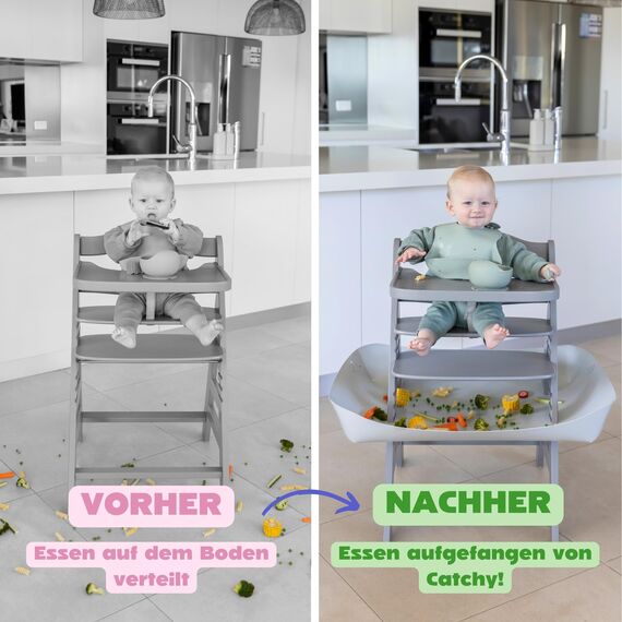 CATCHY Auffangschale - Zubehör für den Hauck Alpha+ & Hauck Beta+ Hochstuhl - Food Catcher für Krümel und Kleckereien - für Baby- und Kinderhochstühle (Hochstuhl separat erhältlich)