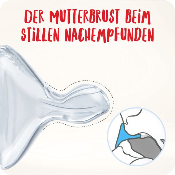 NUK First Choice+ Flow Control Trinksauger für Babyflaschen | 6–18 Monate |Anti-Colic-Ventil | BPA-frei | 2 Stück