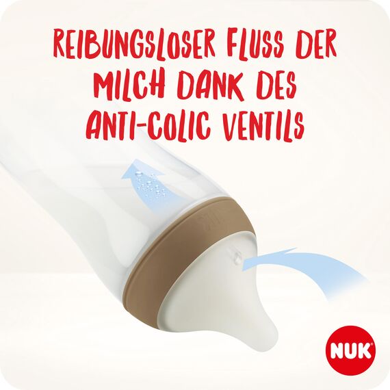 NUK Perfect Match Complete Feeding Set | Ab 0 Monate | Vario Express-Sterilisator, 4 Babyflaschen, Flaschenwärmer, Flaschenbürste und mehr | Regenbogen | 8 Stück