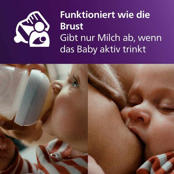AVENT Natural Response Geschenkset für Babys: 2x Natural Response Flaschen 260 ml (ab 1 Monat), 4x ultra air Schnuller (0-6M) (Modell SCD837/13)