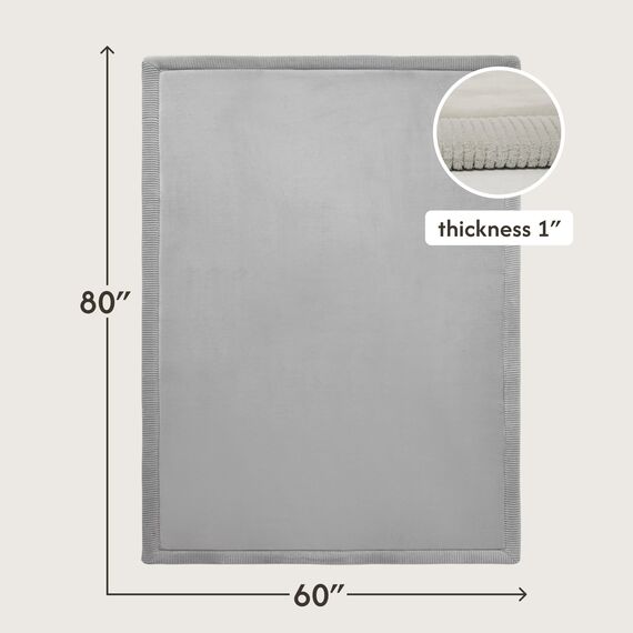 Hakuna Matte Wolkenweiche Spielmatte Baby 200x150x2,5cm, grau – Teppich für Kinderzimmer mit hochwertigem Memory-Schaum – Krabbelmatte Baby mit Rutschfester Unterseite – Krabbeldecke, Tatami Matte