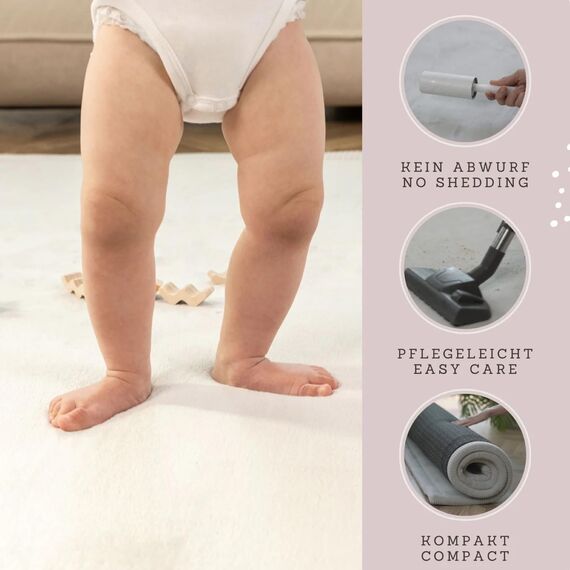 Hakuna Matte Wolkenweiche Spielmatte Baby 170x120x2,5cm, grau – Teppich für Kinderzimmer mit hochwertigem Memory-Schaum – Krabbelmatte Baby mit Rutschfester Unterseite – Krabbeldecke, Tatami Matte