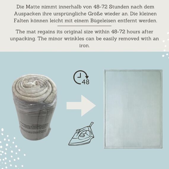 Wolkenweiche Spielmatte Baby 200x150x2,5cm, grün – Teppich für Kinderzimmer mit hochwertigem Memory-Schaum – Krabbelmatte Baby mit Rutschfester Unterseite – Krabbeldecke, Kinderteppich, Tatami Matte