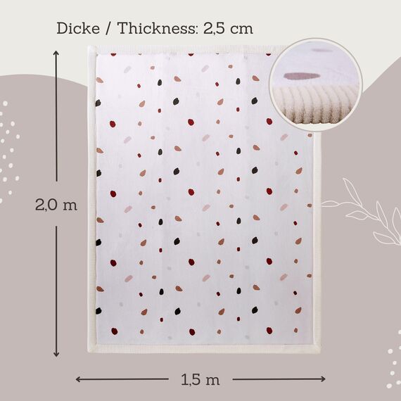 Hakuna Matte Wolkenweiche Spielmatte Baby 200x150x2,5cm – Teppich für Kinderzimmer mit hochwertigem Memory-Schaum – Krabbelmatte Baby mit Rutschfester Unterseite – Krabbeldecke, Tatami Matte