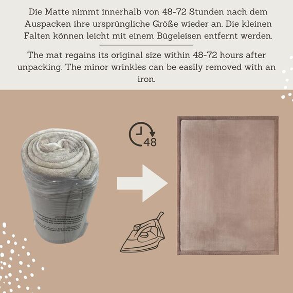 Hakuna Matte Wolkenweiche Spielmatte Baby 200x150x2,5cm, braun – Teppich für Kinderzimmer mit hochwertigem Memory-Schaum – Krabbelmatte Baby mit Rutschfester Unterseite – Krabbeldecke, Tatami Matte