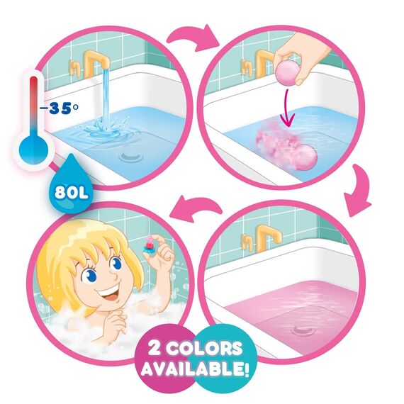 INKEE SURPRISE - 3er Set Peppa Pig Badekugeln Kinder mit Überraschung, Peppa Wutz Spielzeug für die Badewanne, mit Erdbeer-Duft
