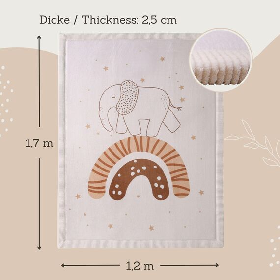 Hakuna Matte Wolkenweiche Spielmatte Baby 170x120x2,5cm – Teppich für Kinderzimmer mit hochwertigem Memory-Schaum – Krabbelmatte Baby mit Rutschfester Unterseite – Krabbeldecke, Tatami Matte