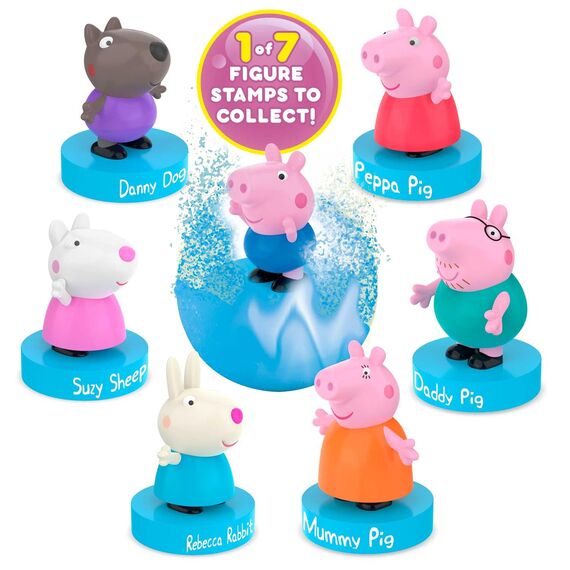 INKEE SURPRISE - 8er Set Peppa Pig Badekugeln Kinder mit Überraschung, Peppa Wutz Spielzeug für die Badewanne, mit Erdbeer-Duft & Schaumstoff-Effekt