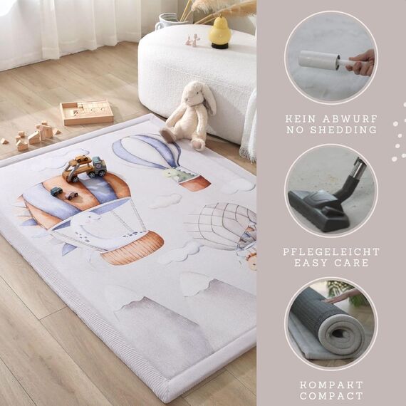Hakuna Matte Wolkenweiche Spielmatte Baby 170x120x2,5cm – Teppich für Kinderzimmer mit hochwertigem Memory-Schaum – Krabbelmatte Baby mit Rutschfester Unterseite – Krabbeldecke, Tatami Matte