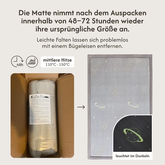 Hakuna Matte Wolkenweiche Spielmatte Baby 170 x 120 x2,5cm– Teppich für Kinderzimmer mit hochwertigem Memory-Schaum – Krabbelmatte Baby mit Rutschfester Unterseite – Krabbeldecke, Tatami Matte