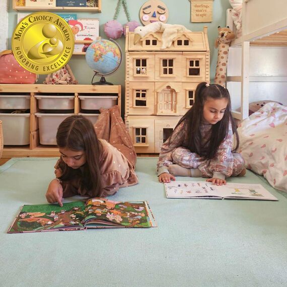 Wolkenweiche Spielmatte Baby 200x150x2,5cm, grün – Teppich für Kinderzimmer mit hochwertigem Memory-Schaum – Krabbelmatte Baby mit Rutschfester Unterseite – Krabbeldecke, Kinderteppich, Tatami Matte
