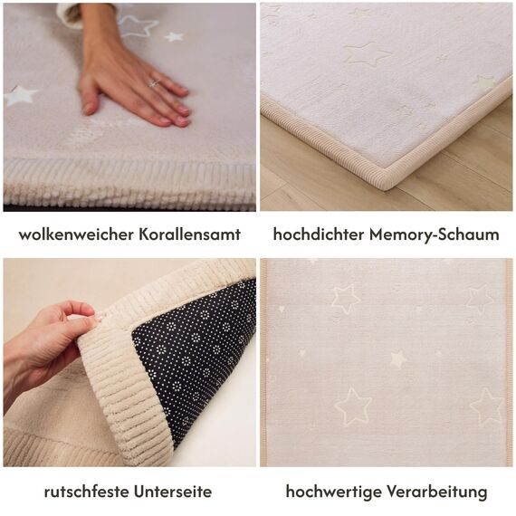 Hakuna Matte Wolkenweiche Spielmatte Baby 170 x 120 x2,5cm – Teppich für Kinderzimmer mit hochwertigem Memory-Schaum – Krabbelmatte Baby mit Rutschfester Unterseite – Krabbeldecke, Tatami Matte