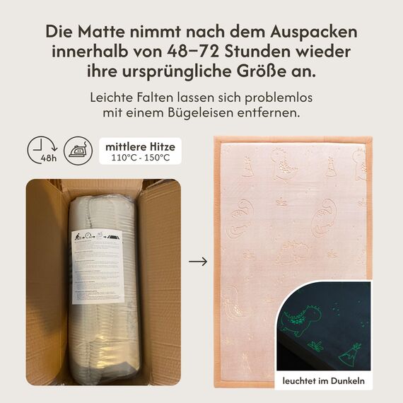 Hakuna Matte Wolkenweiche Spielmatte Baby 170 x 120 x2,5cm – Teppich für Kinderzimmer mit hochwertigem Memory-Schaum – Krabbelmatte Baby mit Rutschfester Unterseite – Krabbeldecke, Tatami Matte