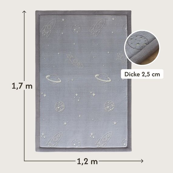 Hakuna Matte Wolkenweiche Spielmatte Baby 170 x 120 x2,5cm– Teppich für Kinderzimmer mit hochwertigem Memory-Schaum – Krabbelmatte Baby mit Rutschfester Unterseite – Krabbeldecke, Tatami Matte