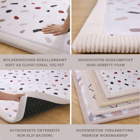 Hakuna Matte Wolkenweiche Spielmatte Baby 200x150x2,5cm – Teppich für Kinderzimmer mit hochwertigem Memory-Schaum – Krabbelmatte Baby mit Rutschfester Unterseite – Krabbeldecke, Tatami Matte