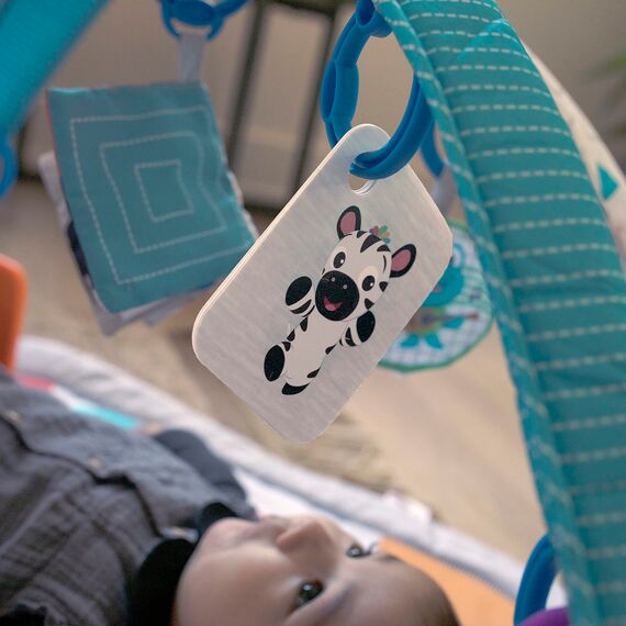Baby Einstein, 4 in 1 Kickin' Tunes Spieldecke mit 70+ Geräuschen, 25+ Minuten Musik, Erlebnisdecke mit Klavier und Lichtern, Spielmatte mit Spielbogen abnehmbarem Babyspielzeug, ab der Geburt