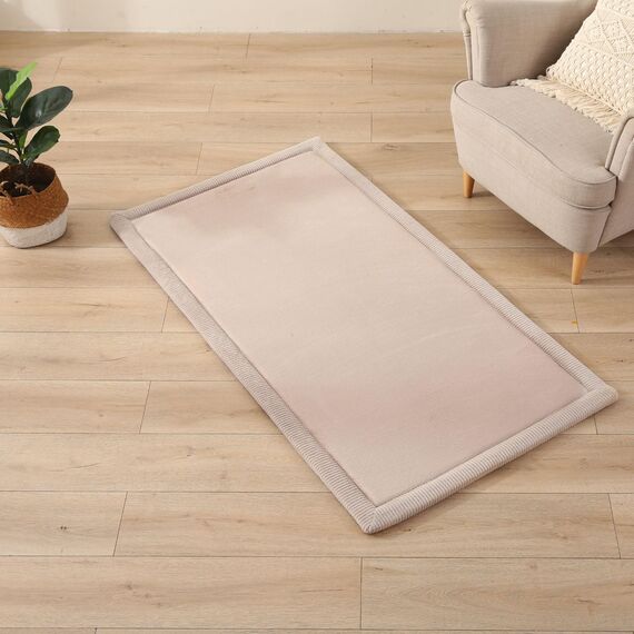 Wolkenweiche Spielmatte Baby 150x80x2,5cm, beige – Teppich für Kinderzimmer mit hochwertigem Memory-Schaum – Krabbelmatte Baby mit Rutschfester Unterseite – Krabbeldecke, Kinderteppich, Tatami Matte