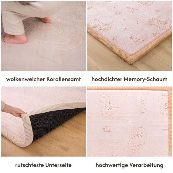 Hakuna Matte Wolkenweiche Spielmatte Baby 170 x 120 x2,5cm – Teppich für Kinderzimmer mit hochwertigem Memory-Schaum – Krabbelmatte Baby mit Rutschfester Unterseite – Krabbeldecke, Tatami Matte
