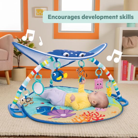 Bright Starts, Disney Baby, Findet Nemo Spieldecke mit Spielbogen, Lichtern und mehr als 20 Minuten Melodien, einer Dorie Fingerpuppe und vielem mehr